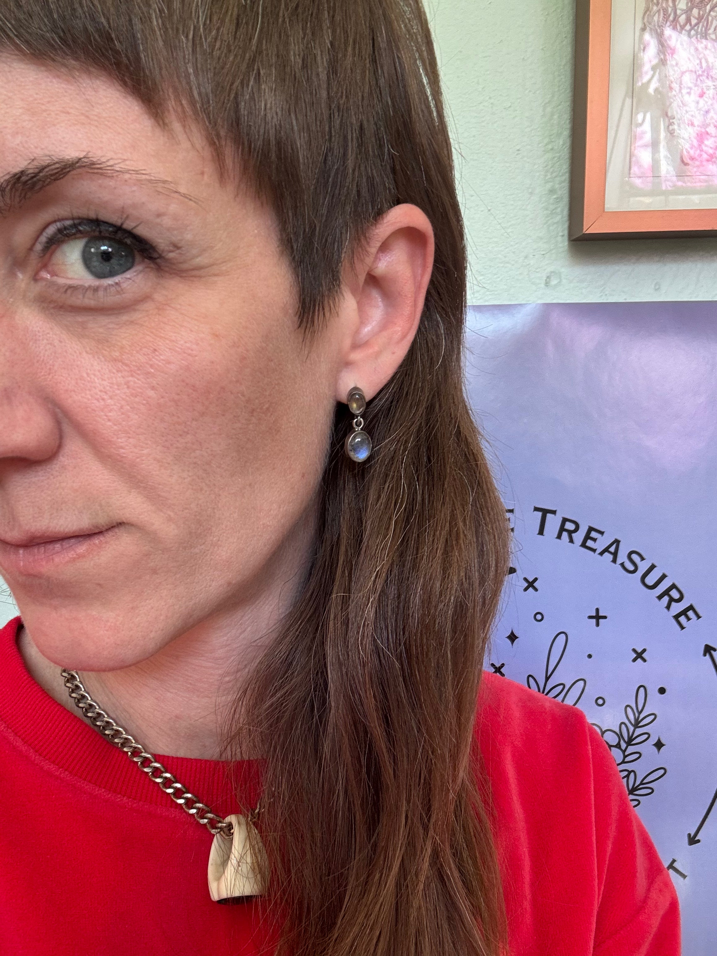 Magical Labradorite and Sterling Silver Earrings