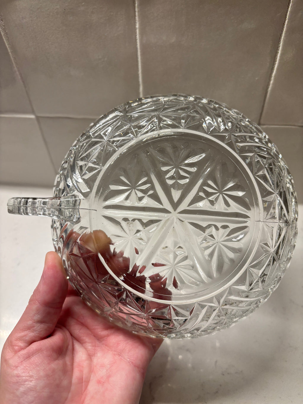 1950s Anchor Hocking Vintage Clear Glass Candy Dish