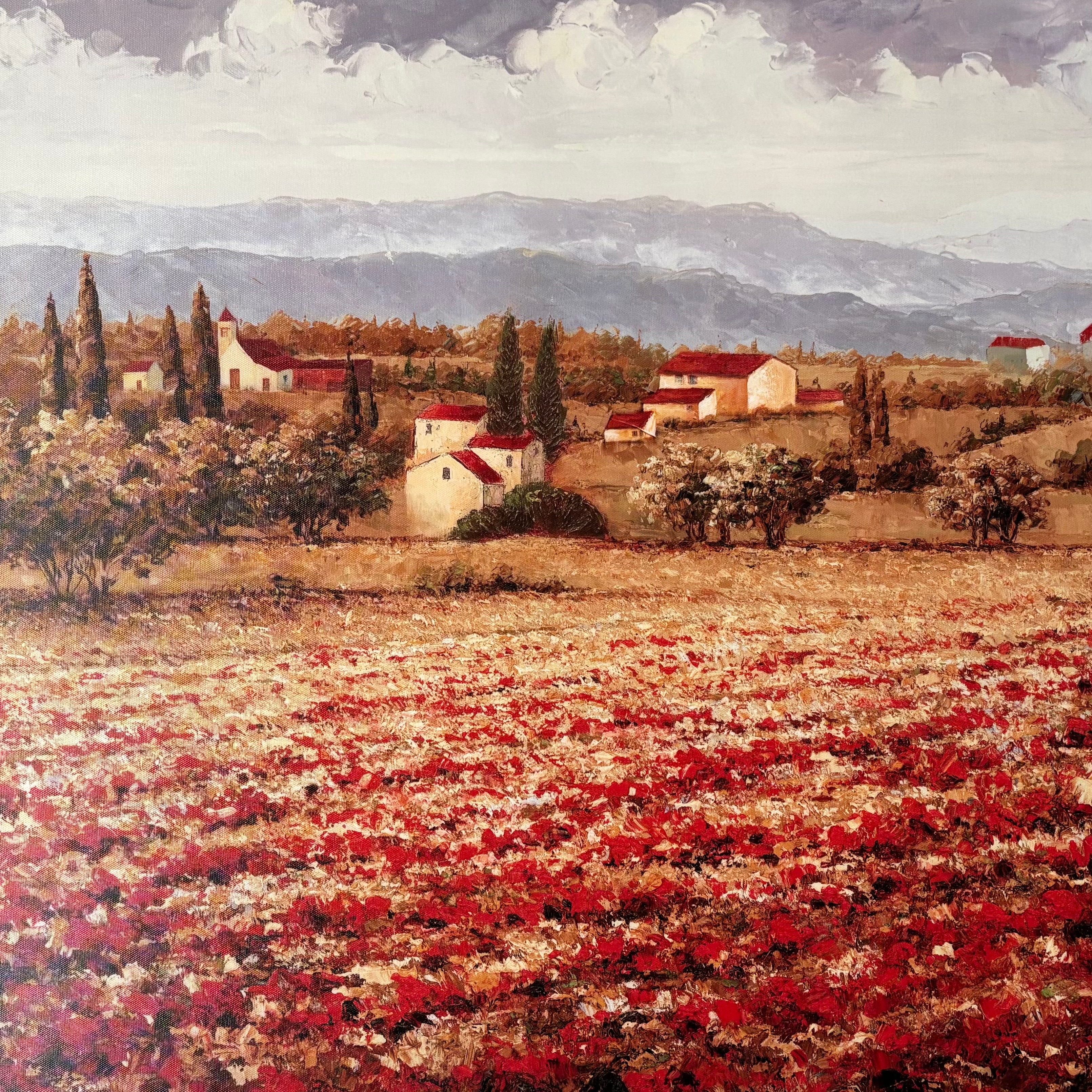 Pastoral Watercolor Print on Canvas