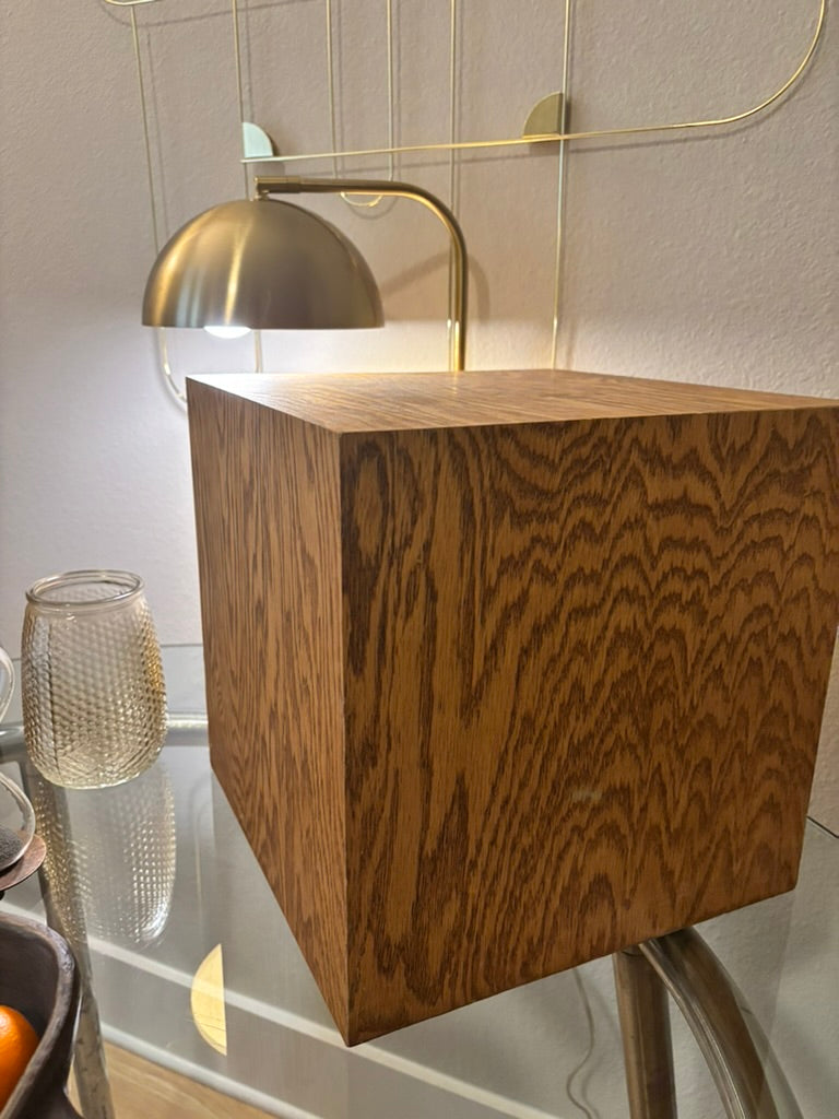 Custom Wooden Cube Side Table