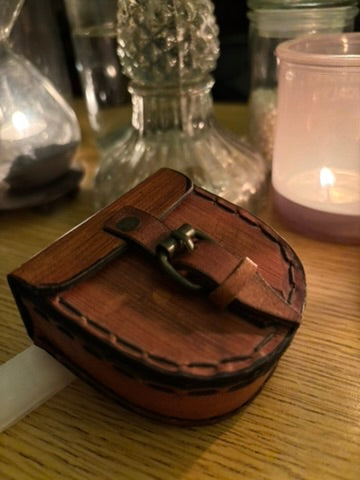 Brass Compass in Leather Case