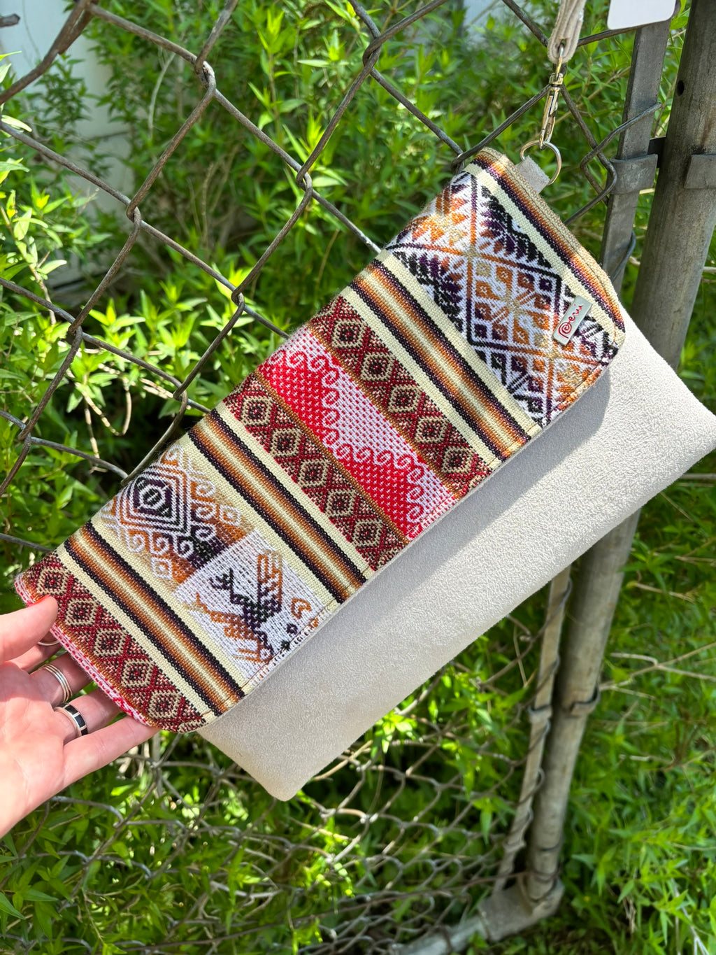 Cute Beige and Warm Tone Manta Clutch