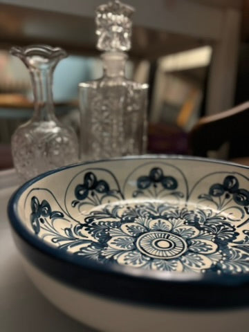Hand-painted Floral Ceramic Bowl, Spain