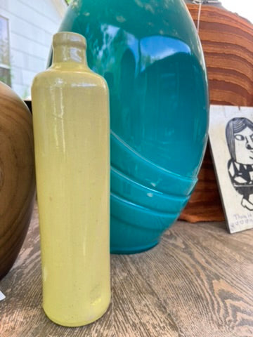 Slender Green Studio Pottery Vase