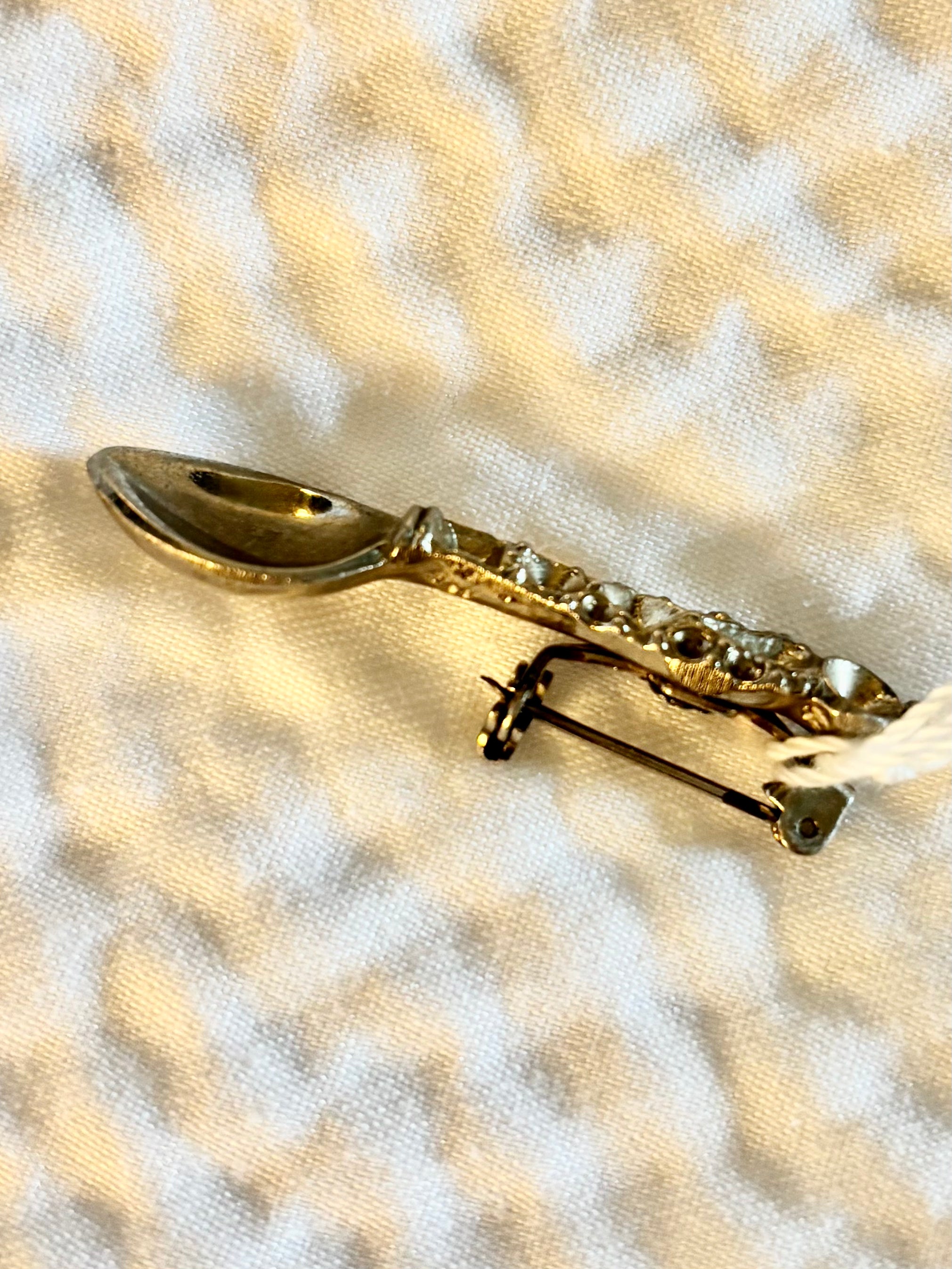Adorable Mini Spoon Vintage Brooch