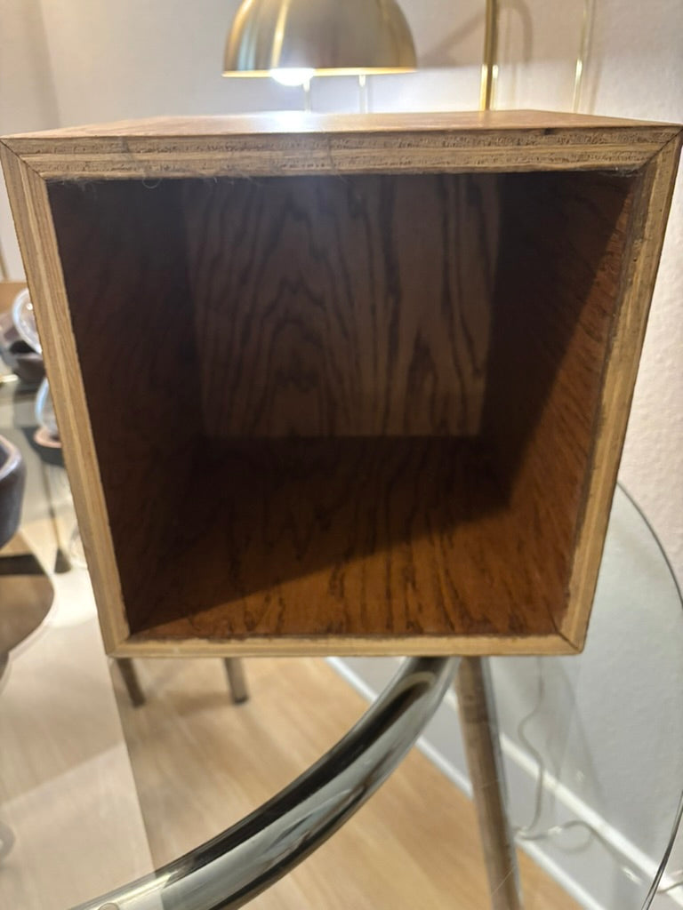 Custom Wooden Cube Side Table