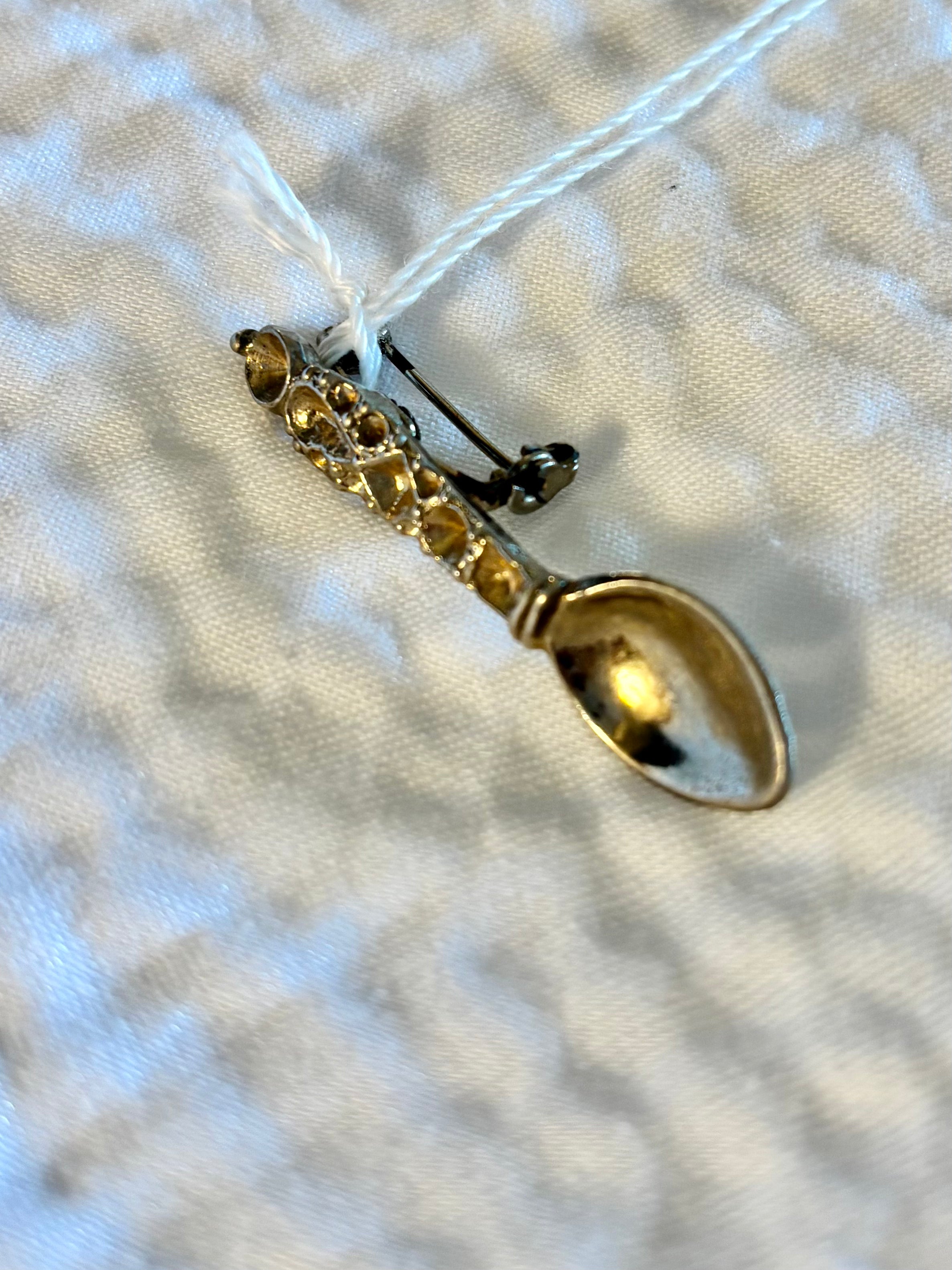 Adorable Mini Spoon Vintage Brooch