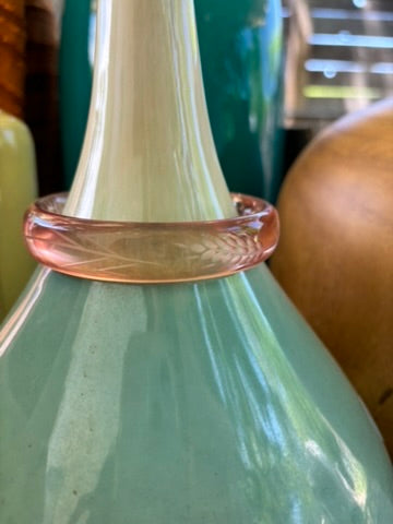 Vintage Etched Lucite Bangle