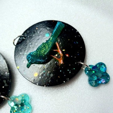 Lovely Hand-made Resin Night Bird Pendant