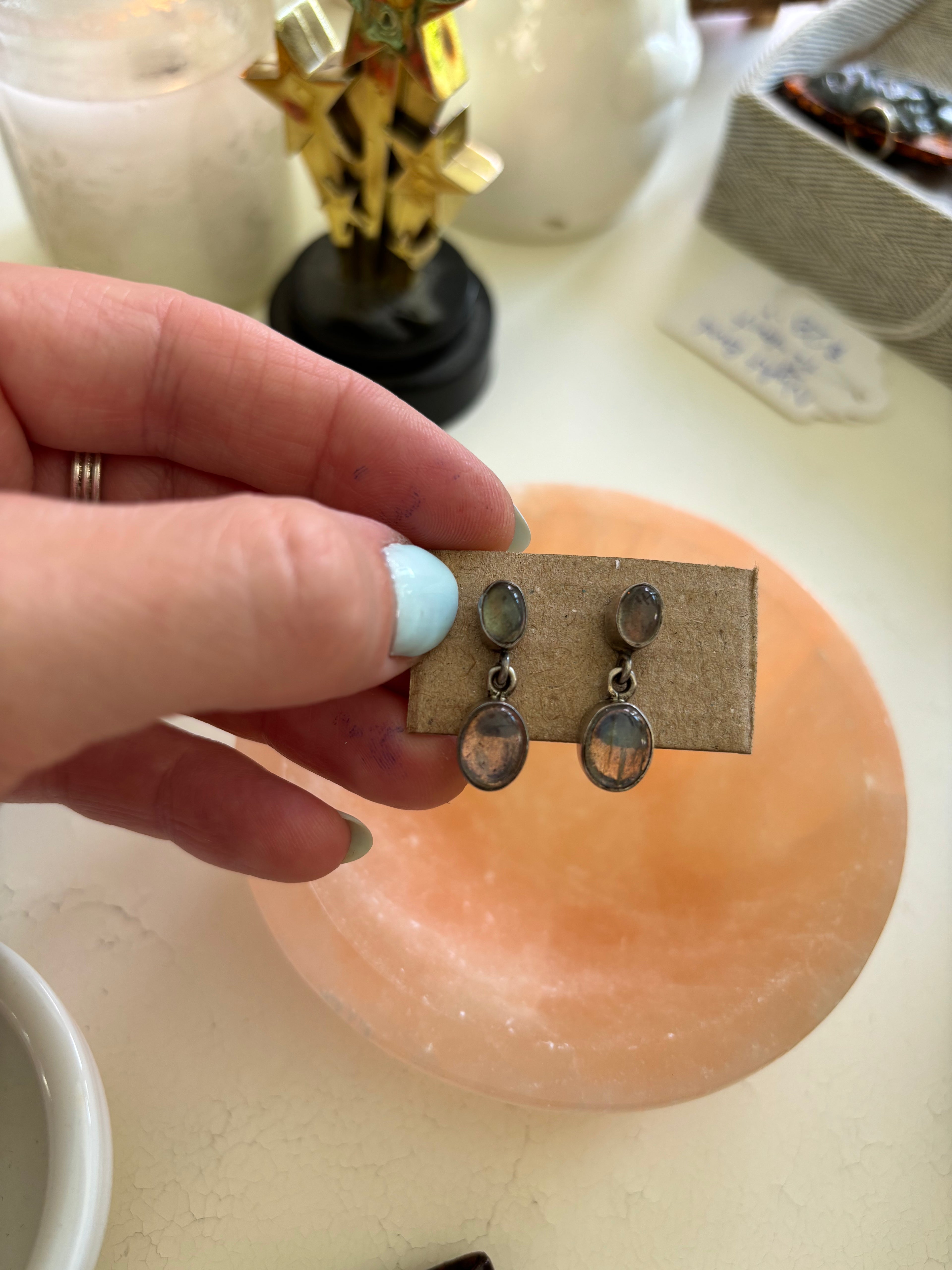 Magical Labradorite and Sterling Silver Earrings