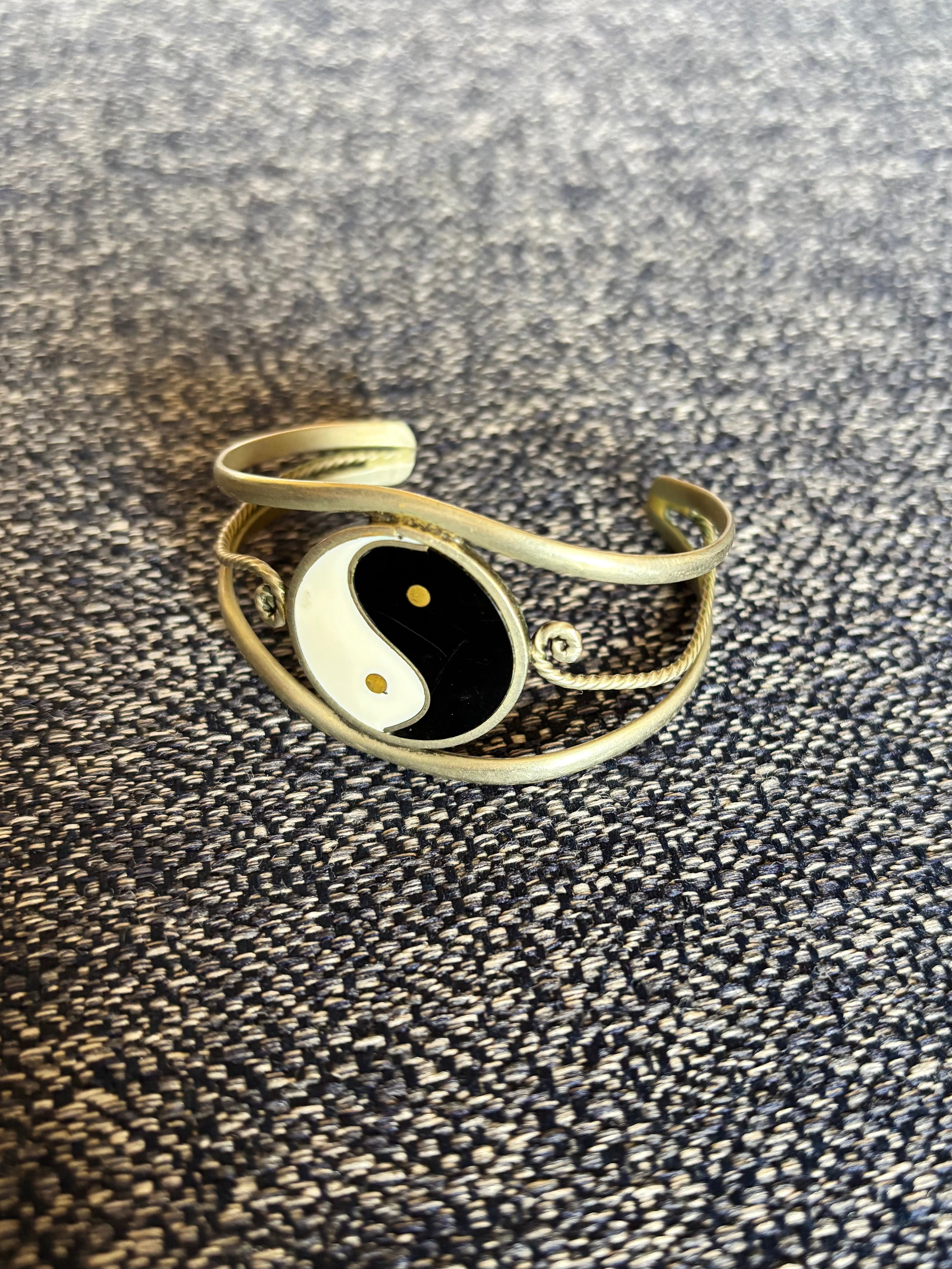 Vintage Yin & Yang Alpaca Silver Cuff