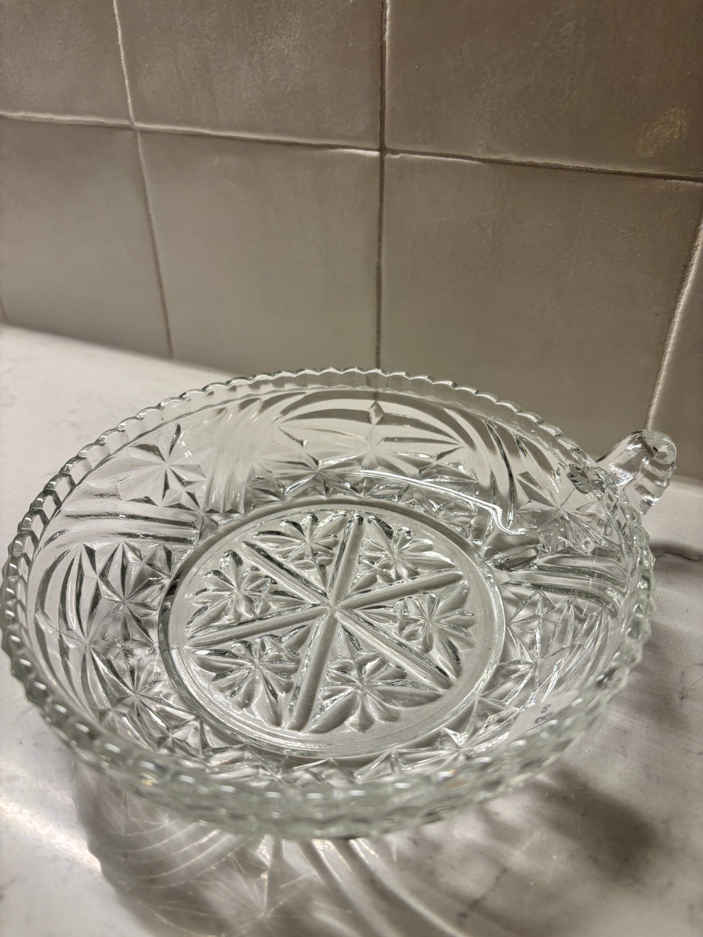 1950s Anchor Hocking Vintage Clear Glass Candy Dish