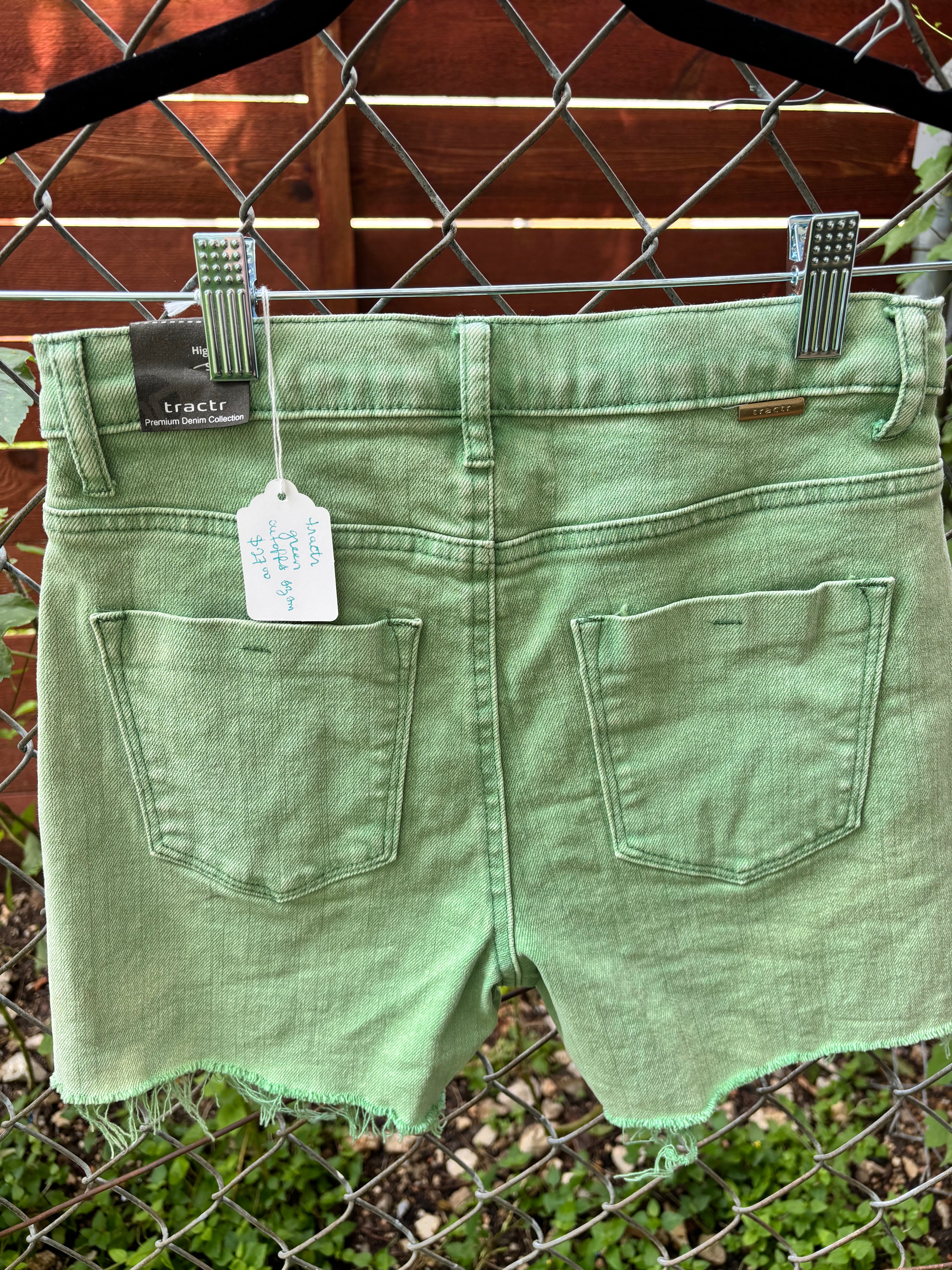 Green Tractr Cut-off Shorts