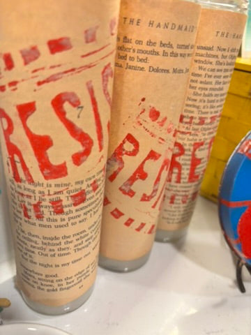 "Resist" Block Print Prayer Candle