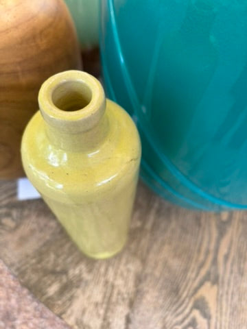 Slender Green Studio Pottery Vase