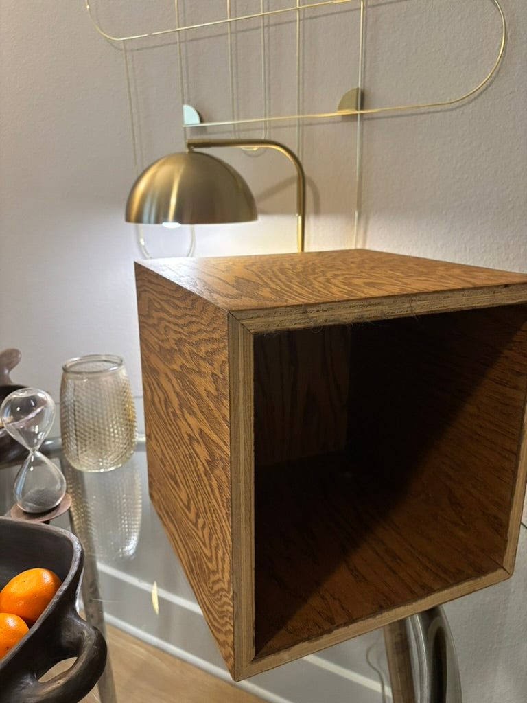 Custom Wooden Cube Side Table