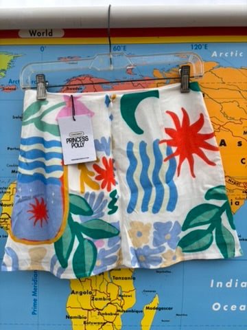 Fun Summery Print Princess Polly Mini Skirt