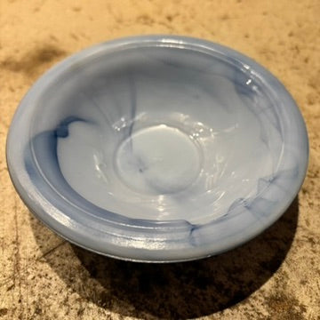 Vintage Avon Blue Milkglass Pitcher & Bowl 1978