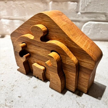 Hand Made Wooden Puzzle-Nativity Scene OR Naked Lady???