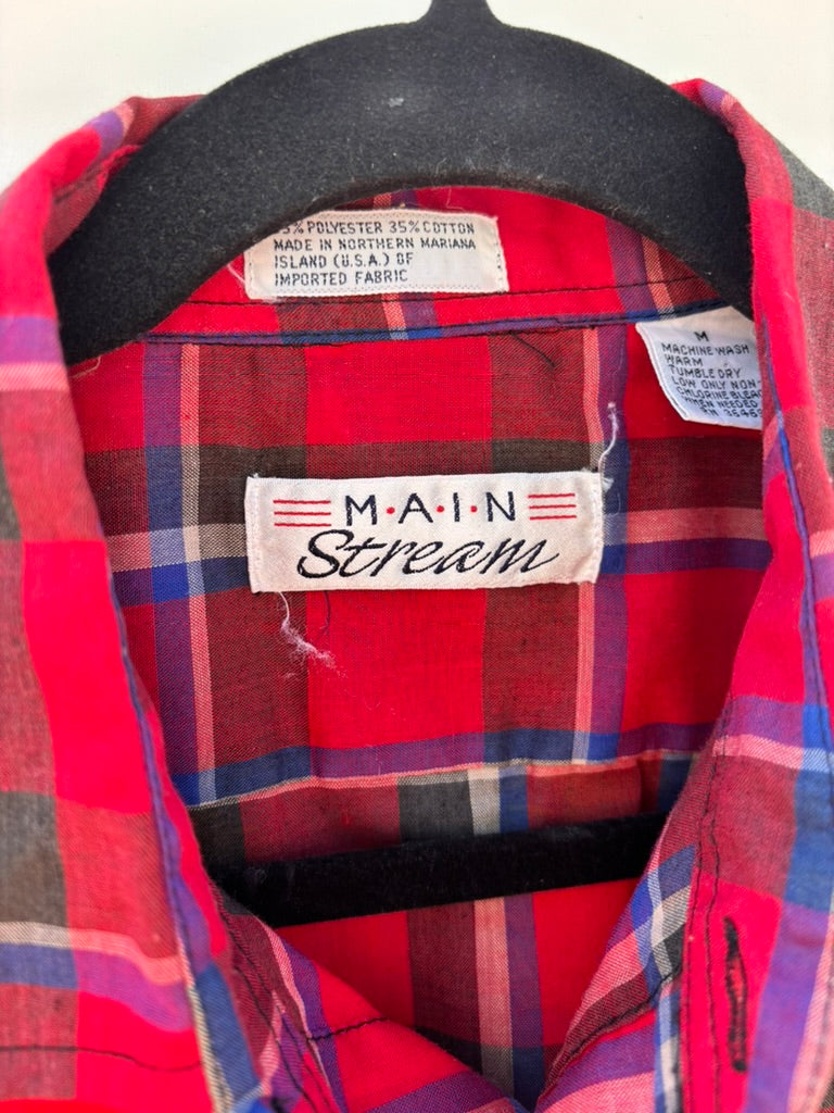 Vintage Red Plaid Button-up