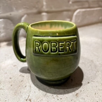 Vintage Green Glaze "ROBERT" Mug