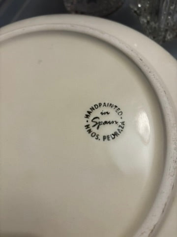 Hand-painted Floral Ceramic Bowl, Spain