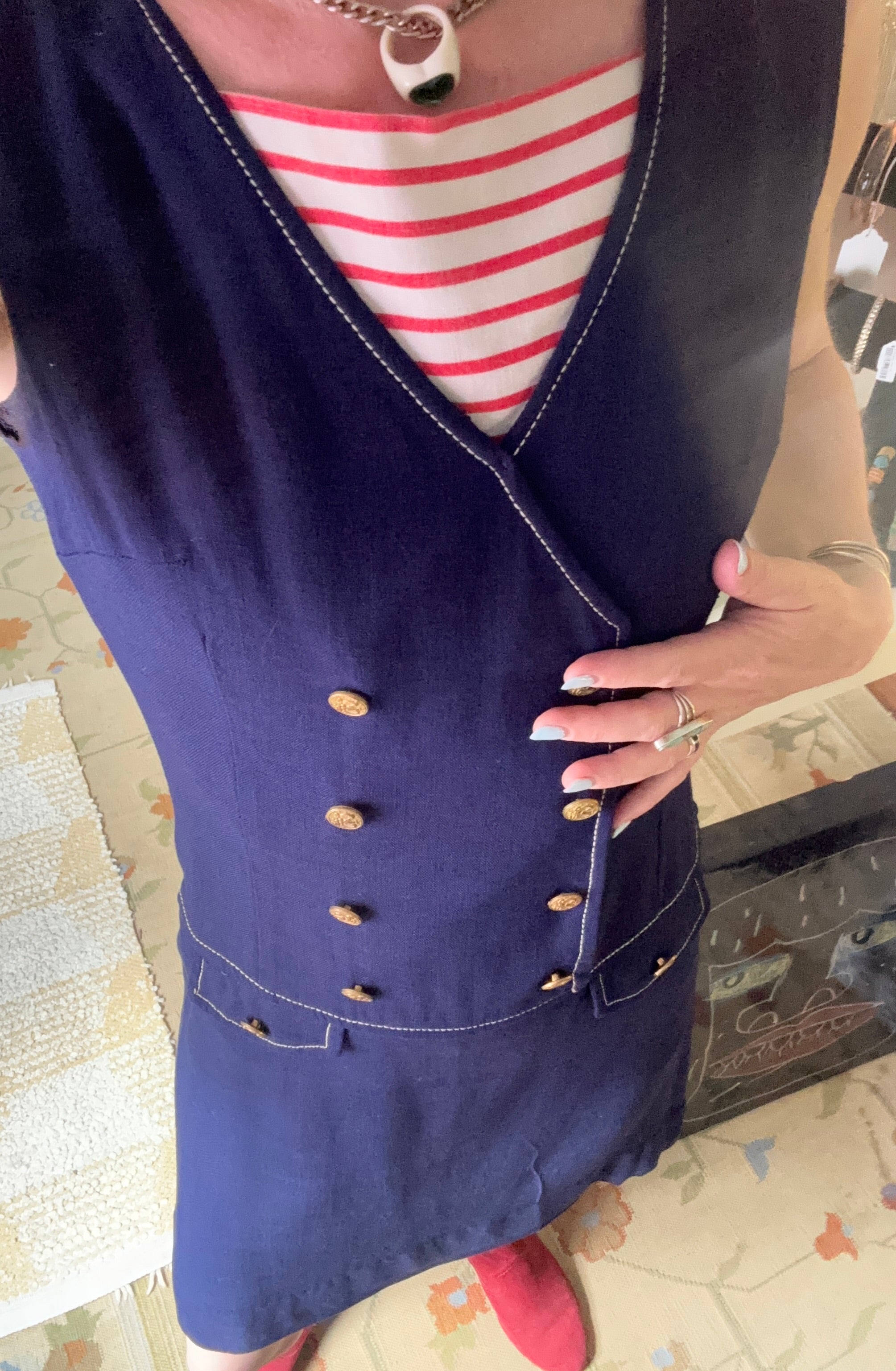 Bobby Brooks Vintage 1950's Patriotic Fitted Dress