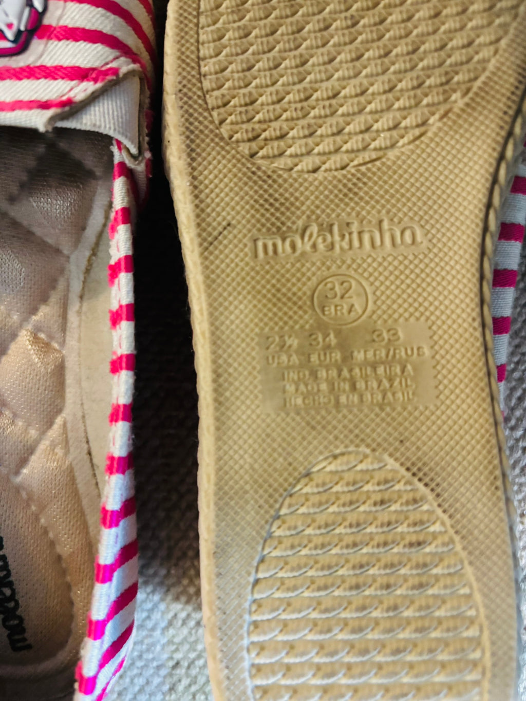 Molekhina Kid's Striped Flats with Cat Mermaid