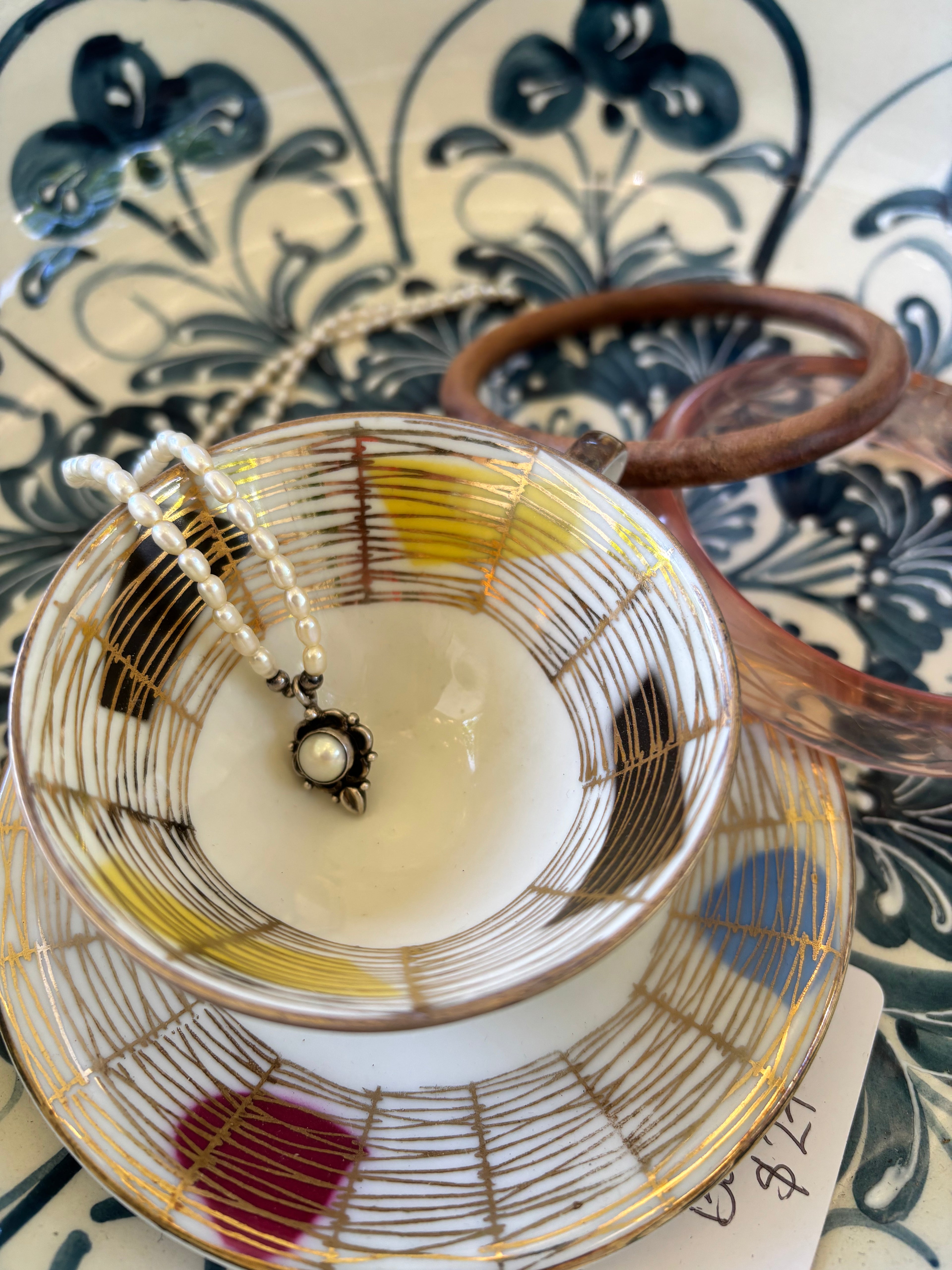 Lovely Vintage Fresh-water Pearl and Sterling Necklace