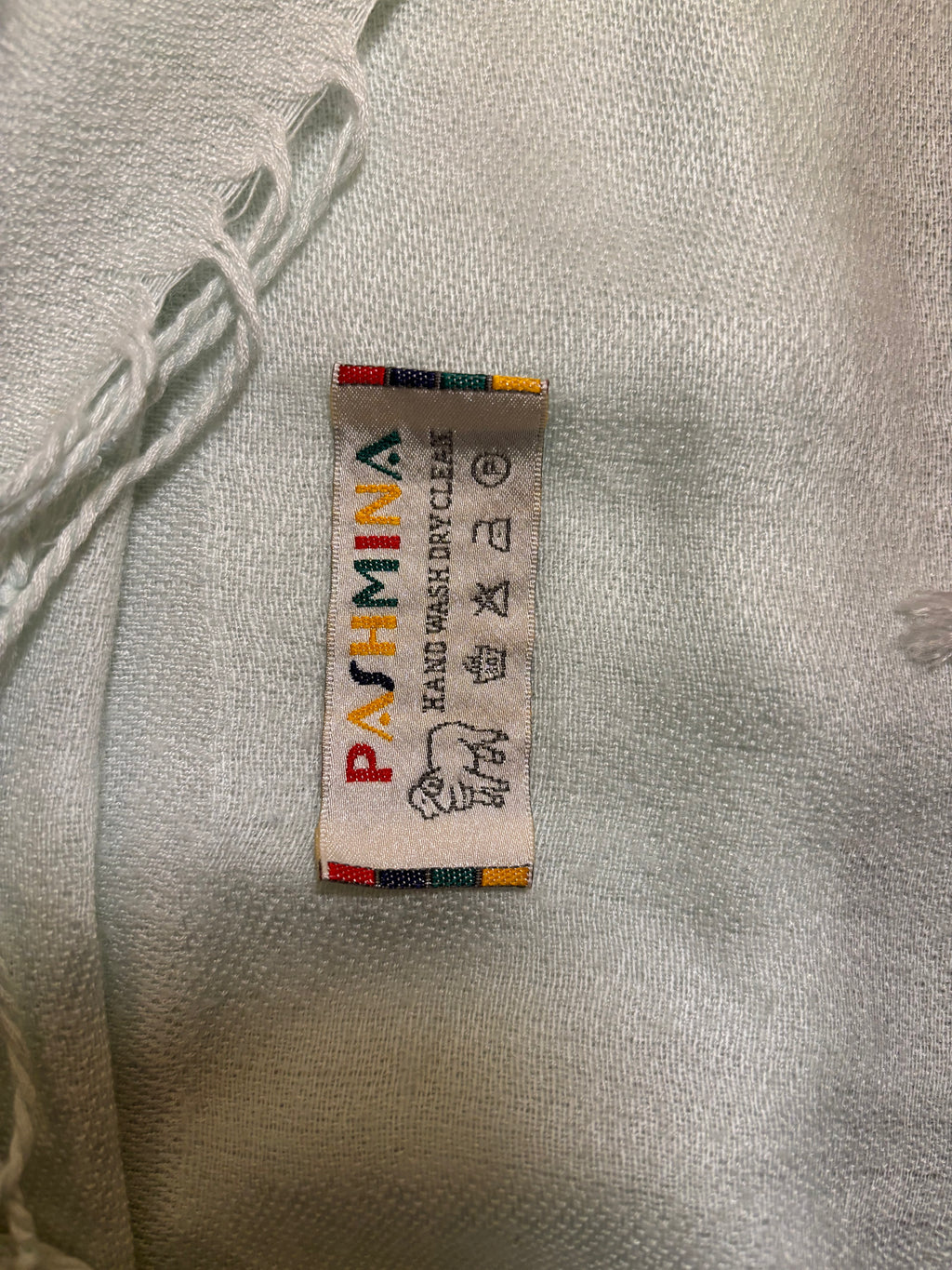 Elegant Vintage Pale Blue Authentic Pashmina