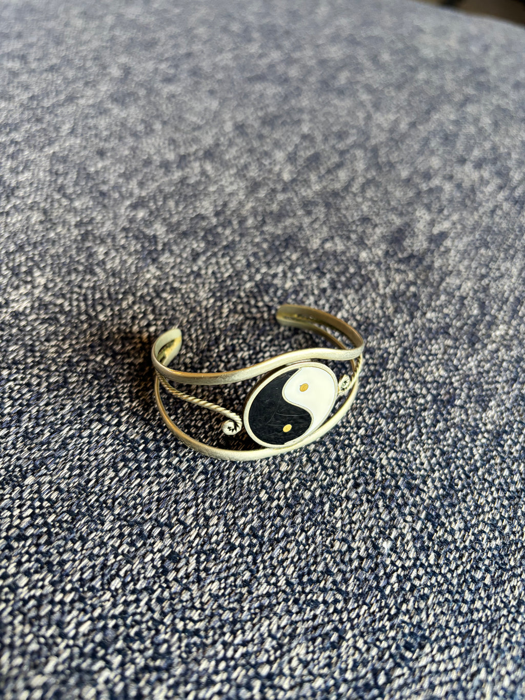 Vintage Yin & Yang Alpaca Silver Cuff
