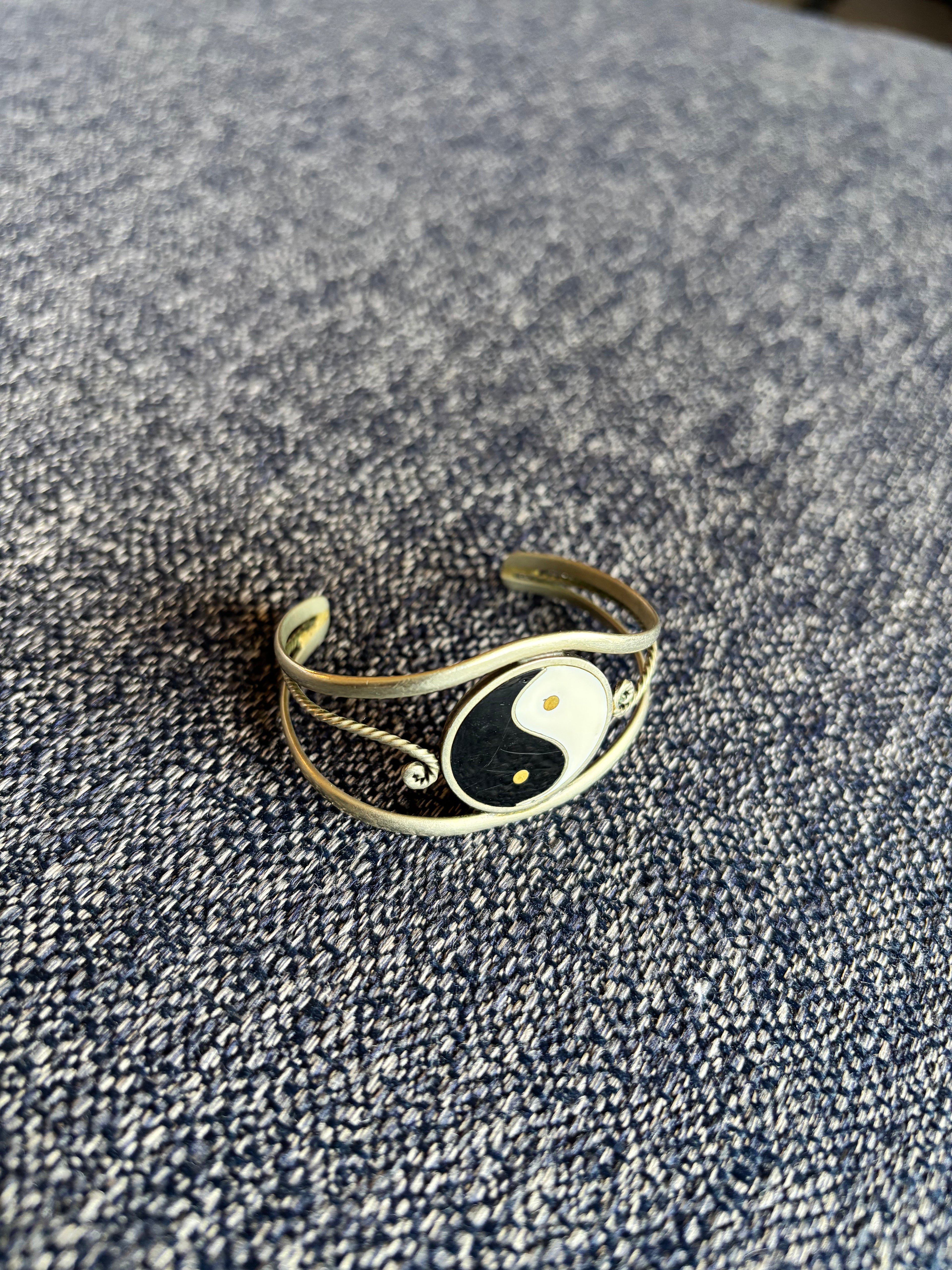 Vintage Yin & Yang Alpaca Silver Cuff