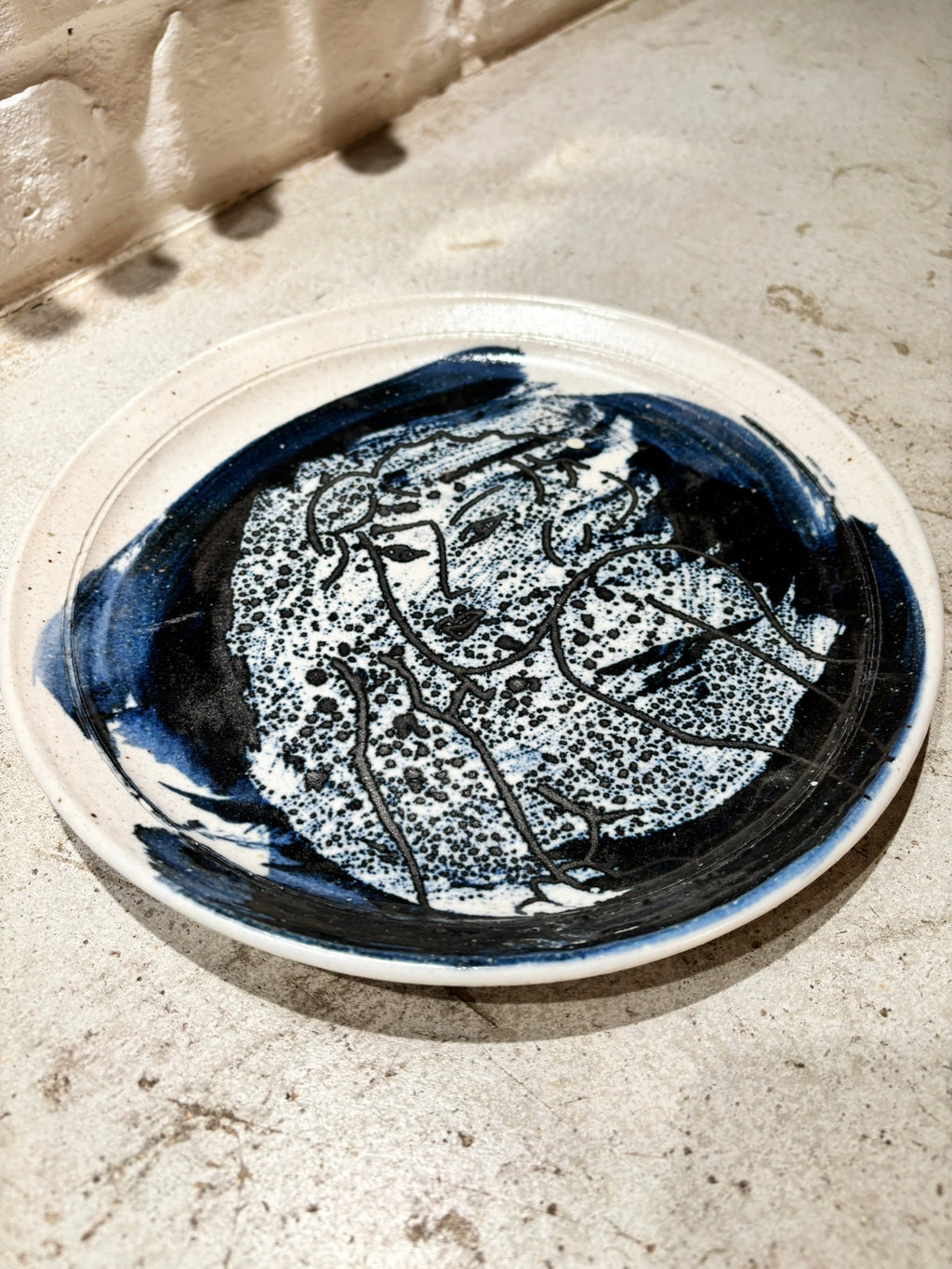 Vintage Studio Pottery Plate Set w/ Femme Designs