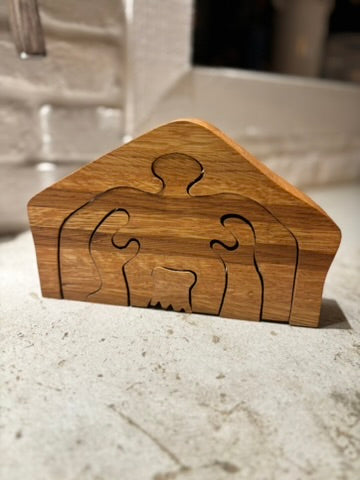 Hand Made Wooden Puzzle-Nativity Scene OR Naked Lady???