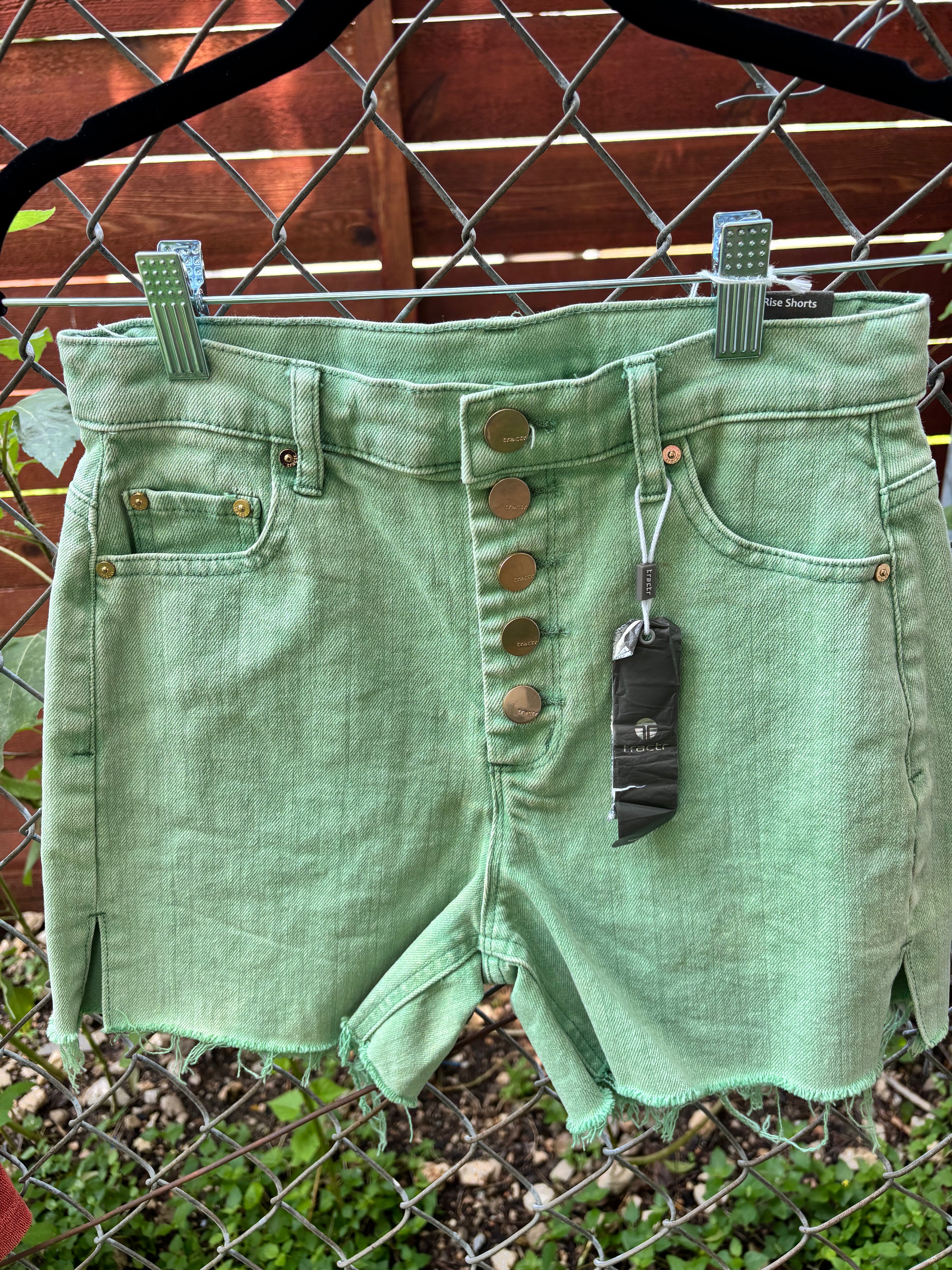 Green Tractr Cut-off Shorts