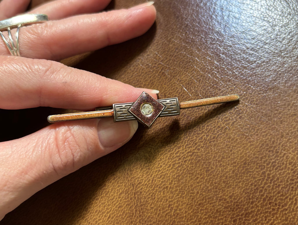 Genuine Art Deco Bar Brooch