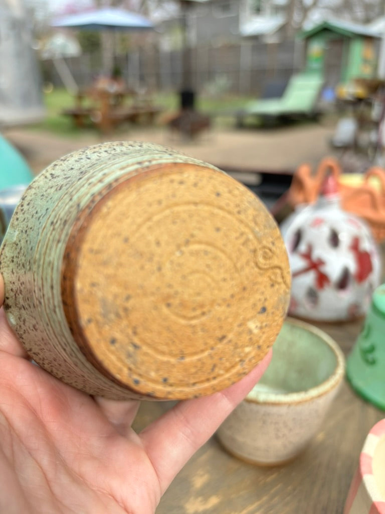 Speckled Sage Greed Glazed Studio Pottery