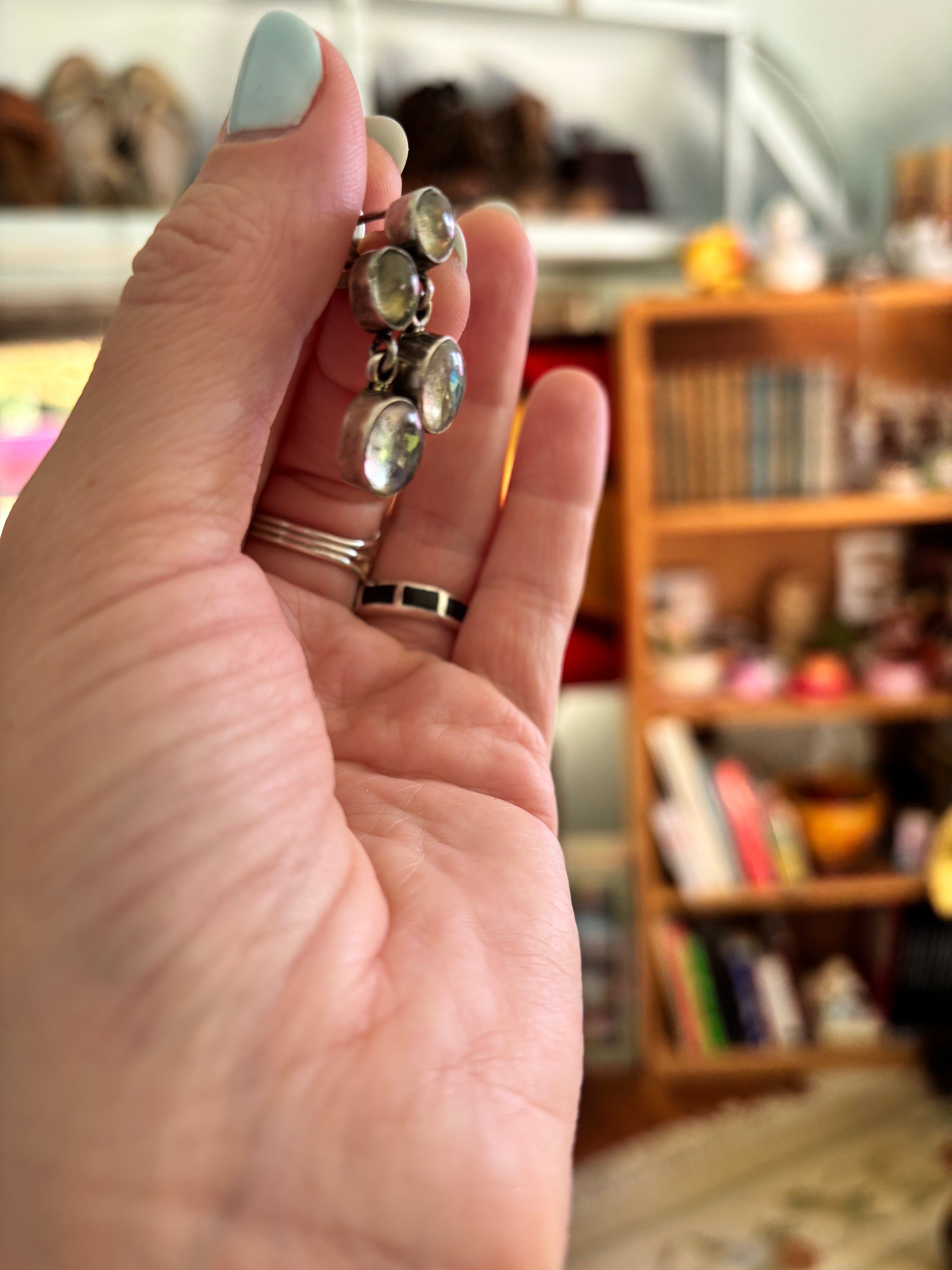 Magical Labradorite and Sterling Silver Earrings