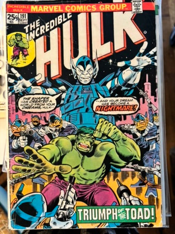 Vintage Comic Book: The Incredible Hulk; Triumph of the Toad, #191