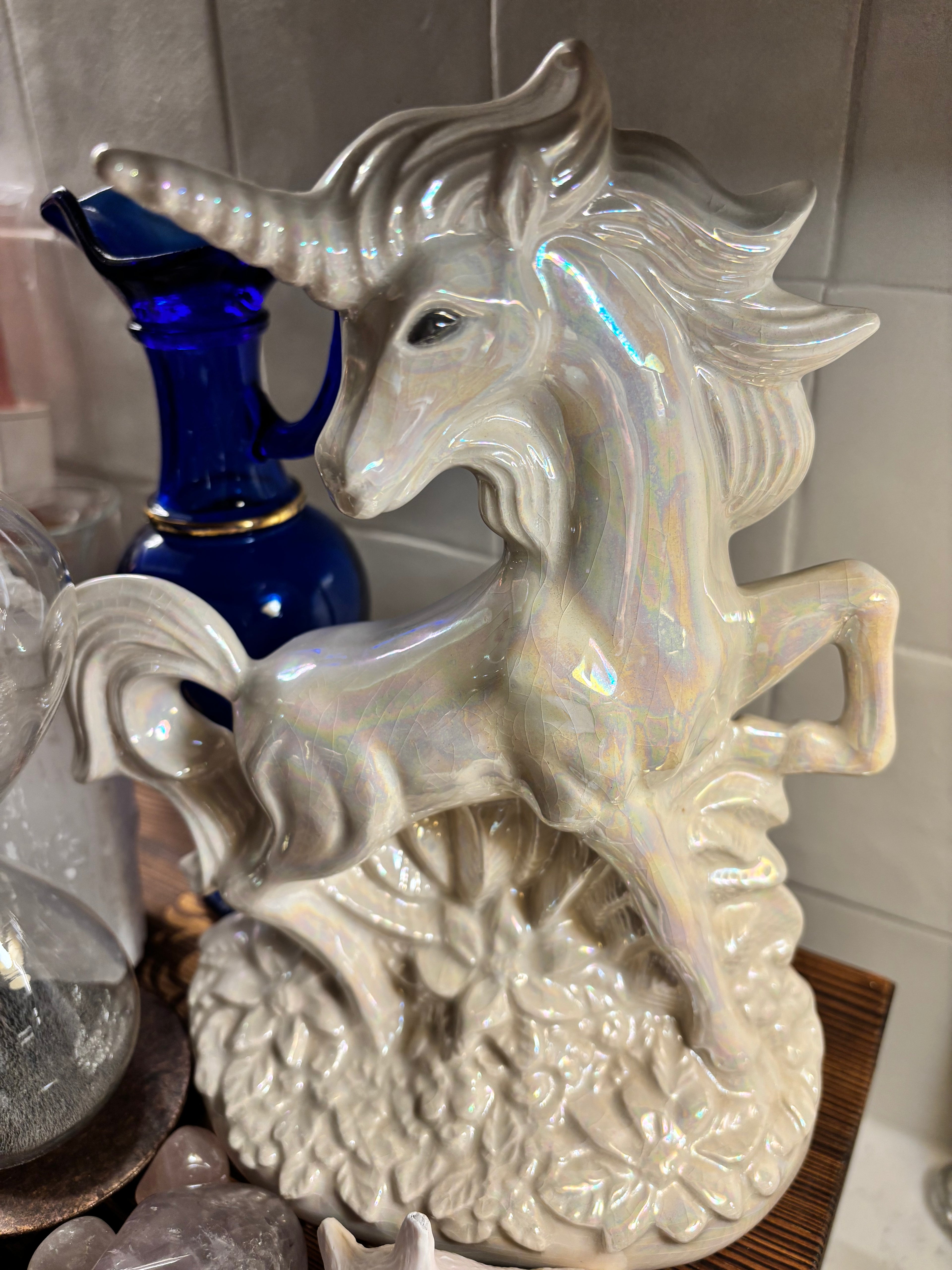 Magical Pearlescent Glazed Vintage Unicorn