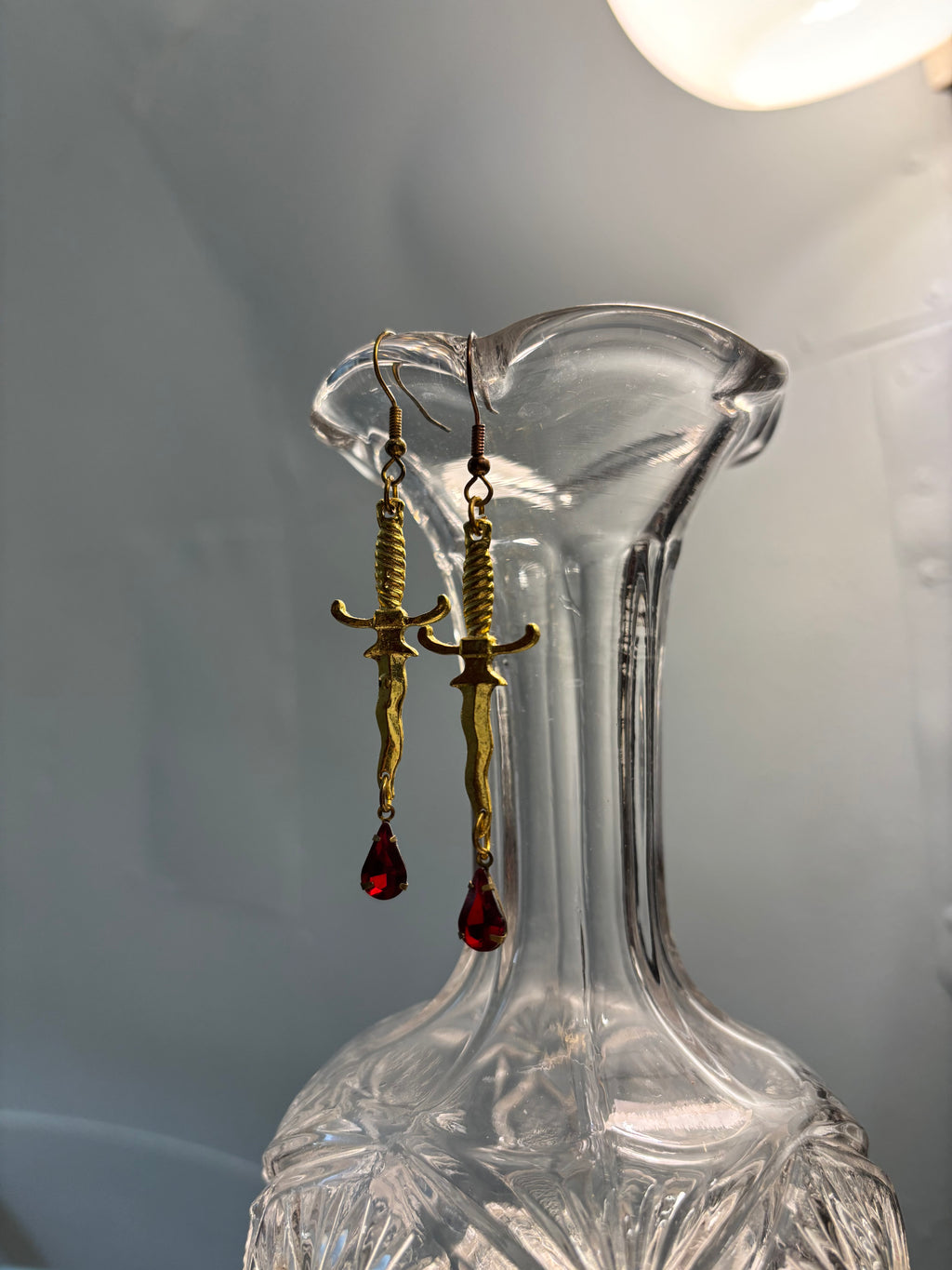 Dagger and Blood Drop Earrings