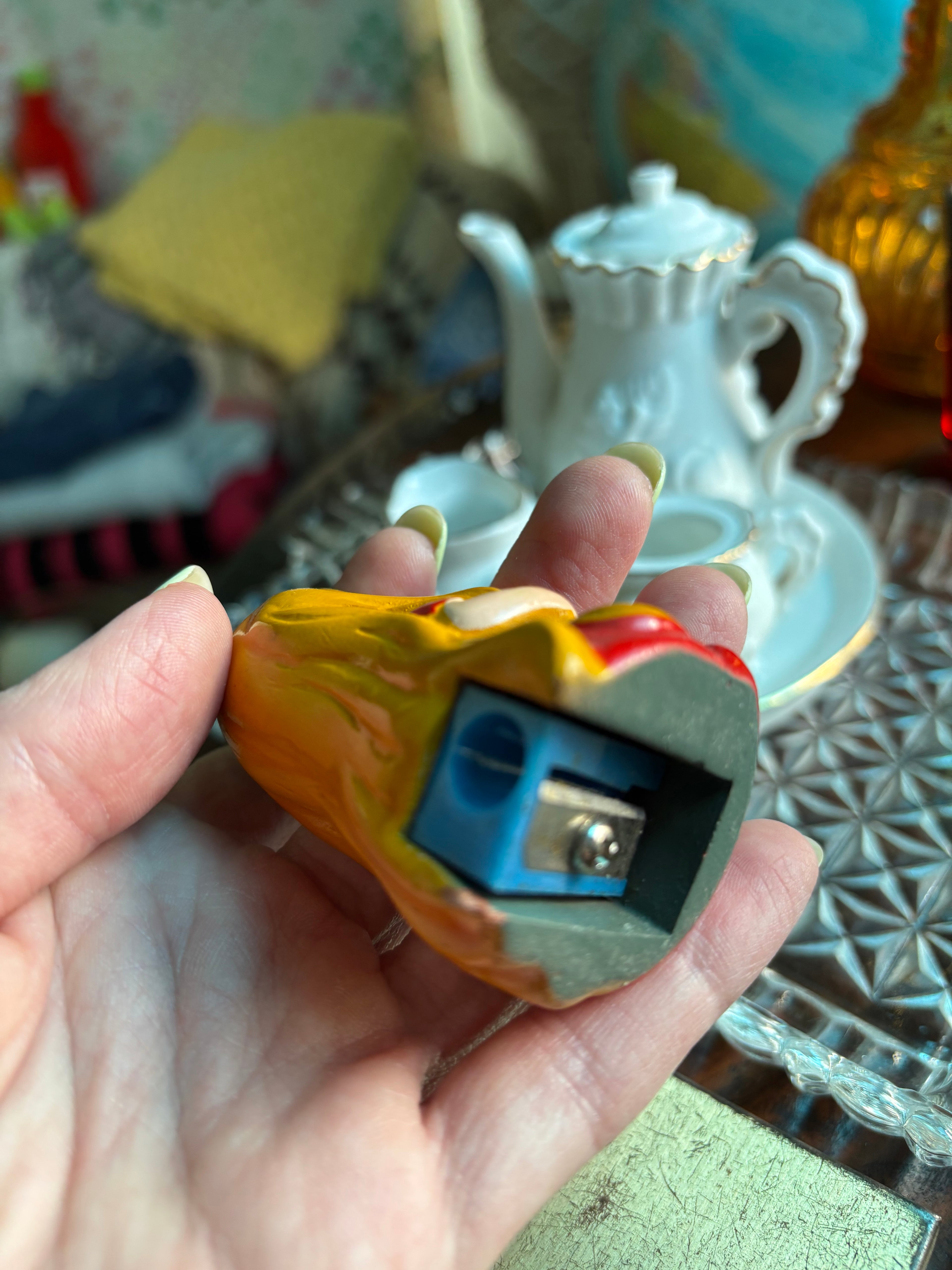 Vintage Pencil Sharpener- Girl in Red Dress