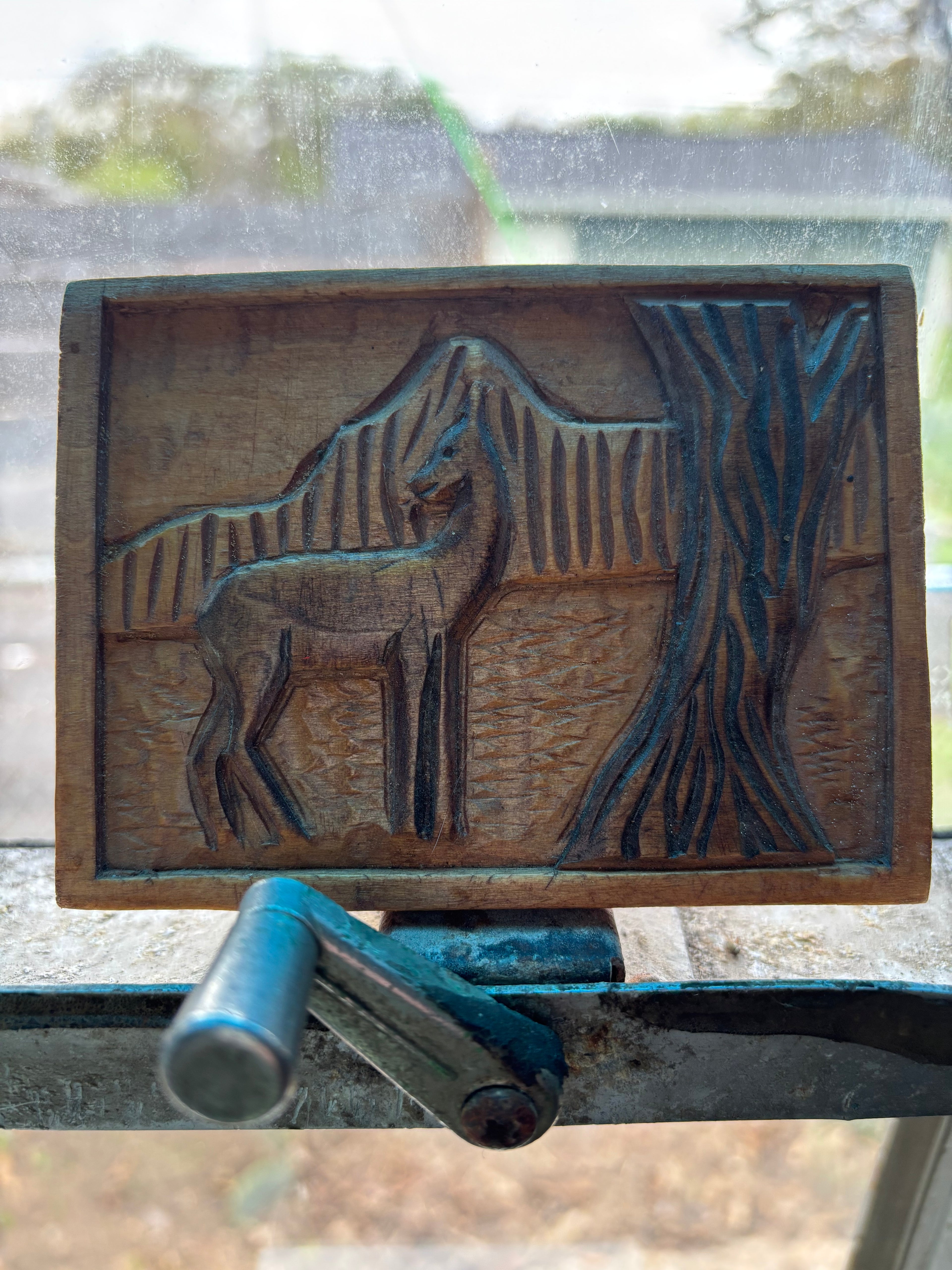 Vintage Folk Art Wood Carving