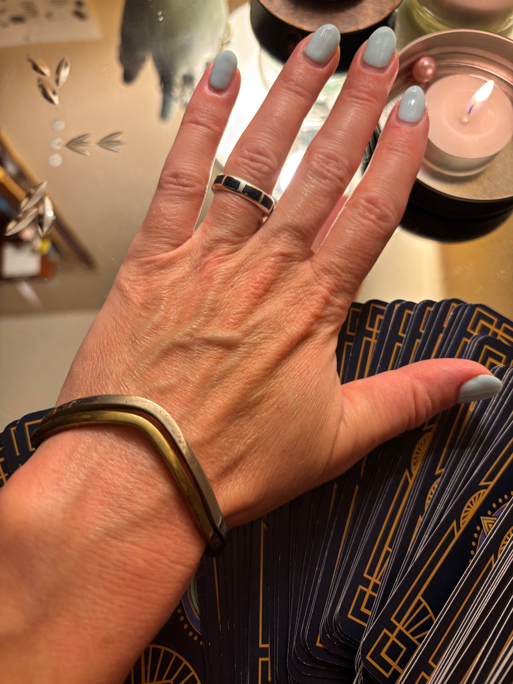 Brass and Silver-toned Mixed Metal Cuff